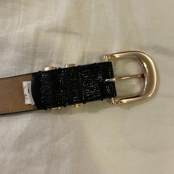 Vintage shiny leather with rose gold belt - Picture 6 of 7